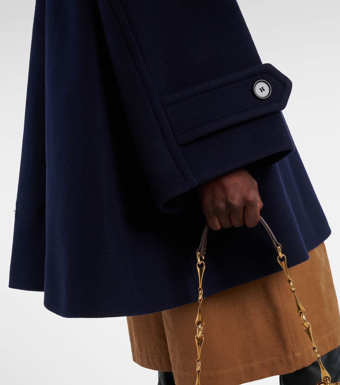 Double-breasted oversized wool-blend coat | Chloé