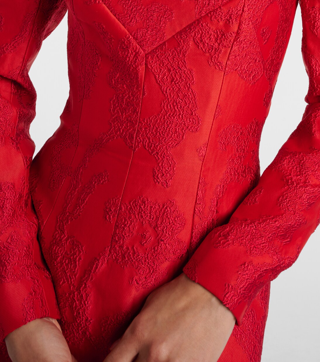 Robe longue Zarith en jacquard à encolure bardot | Emilia Wickstead