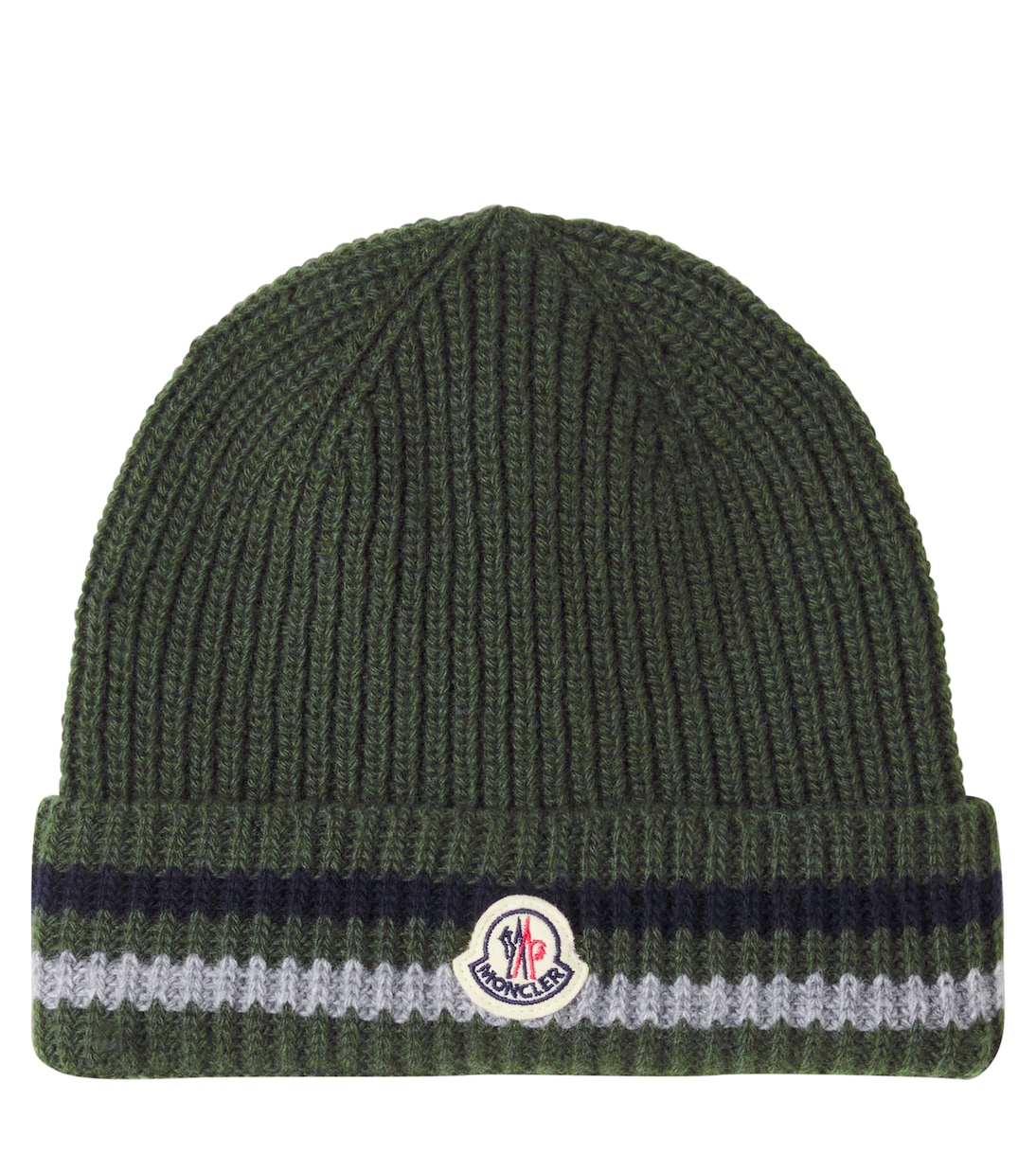Logo ribbed-knit virgin wool beanie | Moncler Enfant