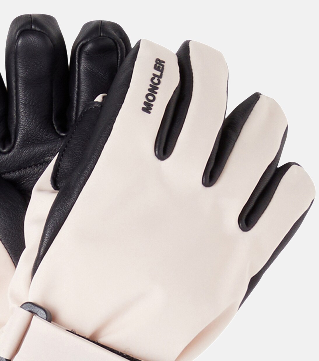 Leather-trimmed ski gloves | Moncler Grenoble Enfant