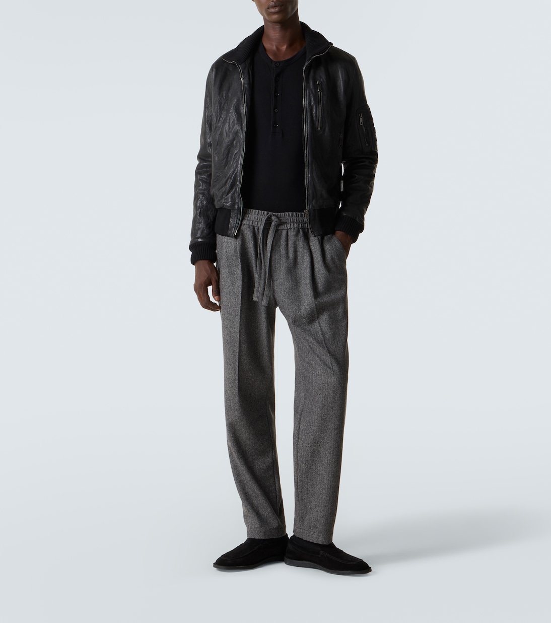 Veste bomber en cuir | Dolce&Gabbana