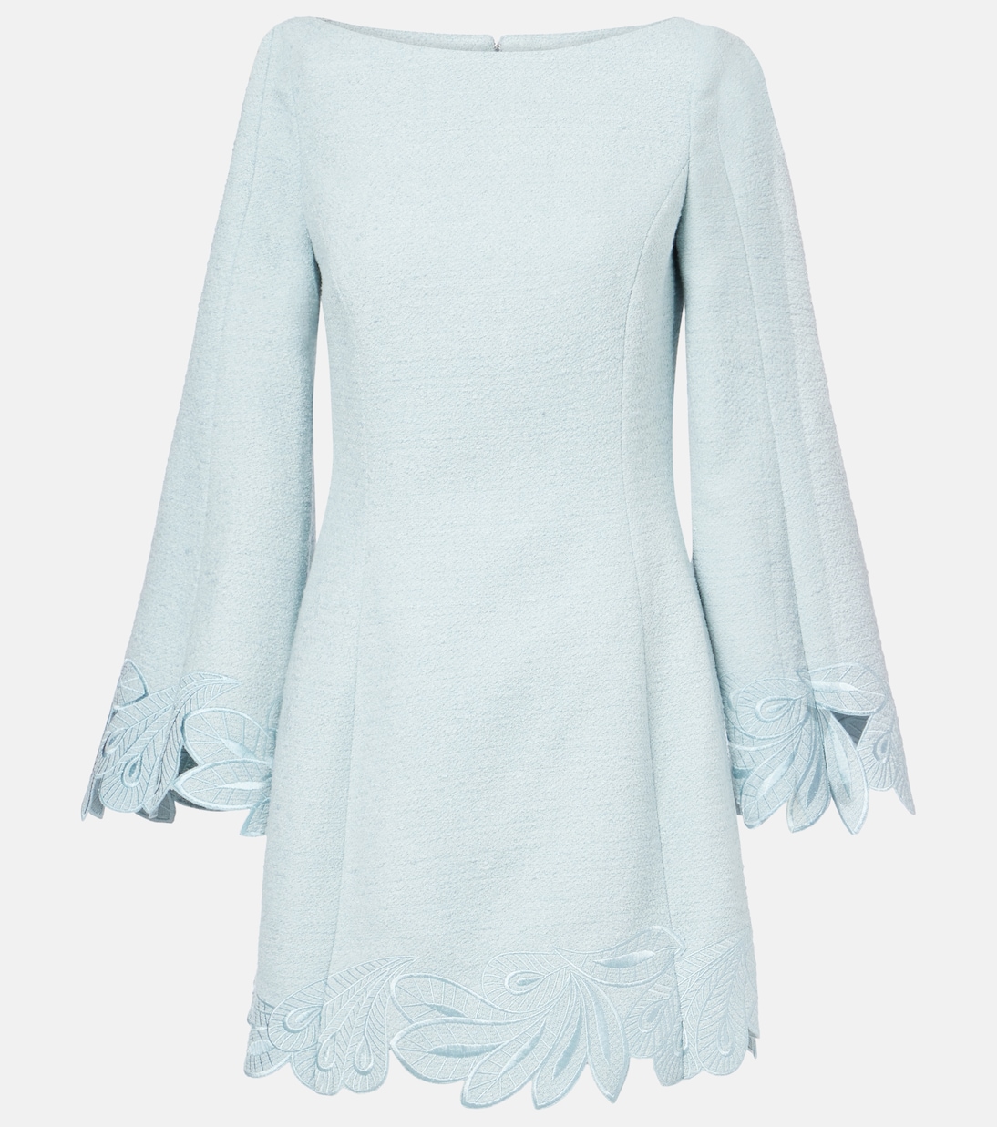 Vestido corto de tweed de algodón y lana | Oscar de la Renta