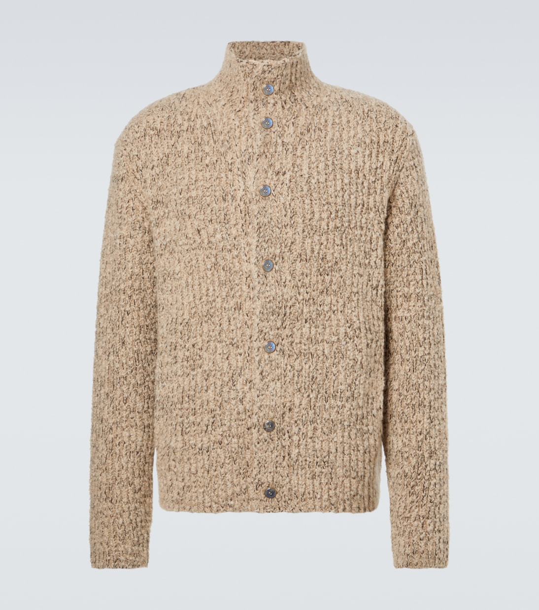 Cárdigan de bouclé de cachemir con labradorita | God's True Cashmere