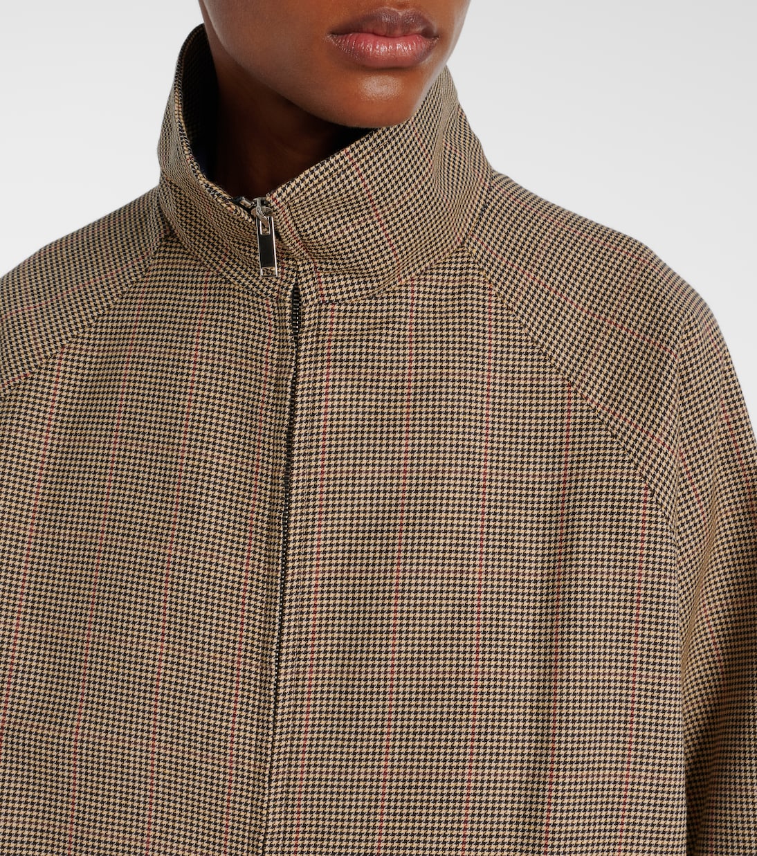 Baxter houndstooth blouson jacket | The Frankie Shop