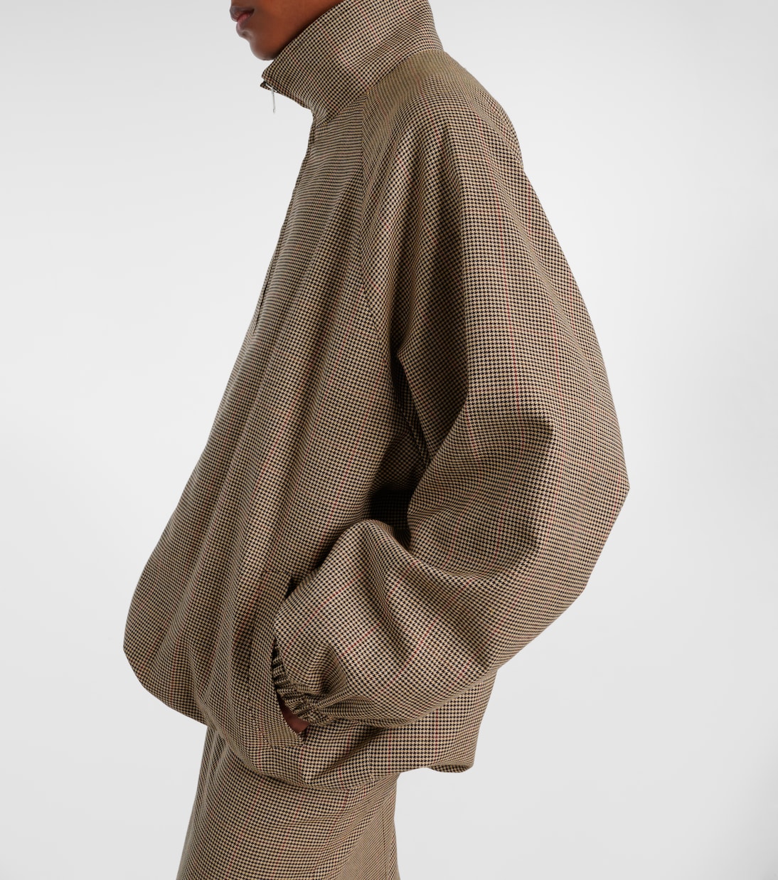 Baxter houndstooth blouson jacket | The Frankie Shop