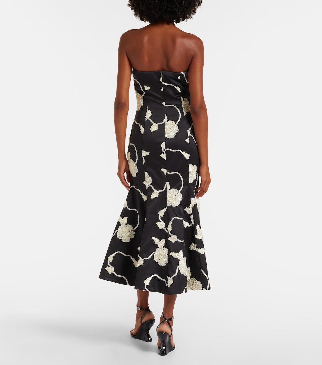 Robe midi Ana brodée | Rotate