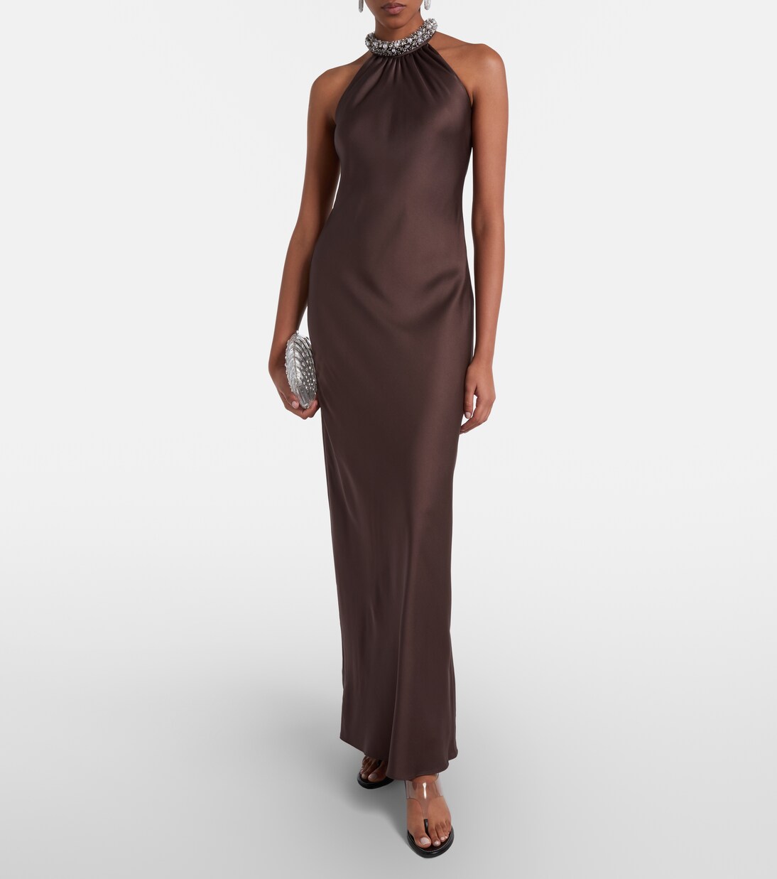 Embellished satin gown | Simkhai