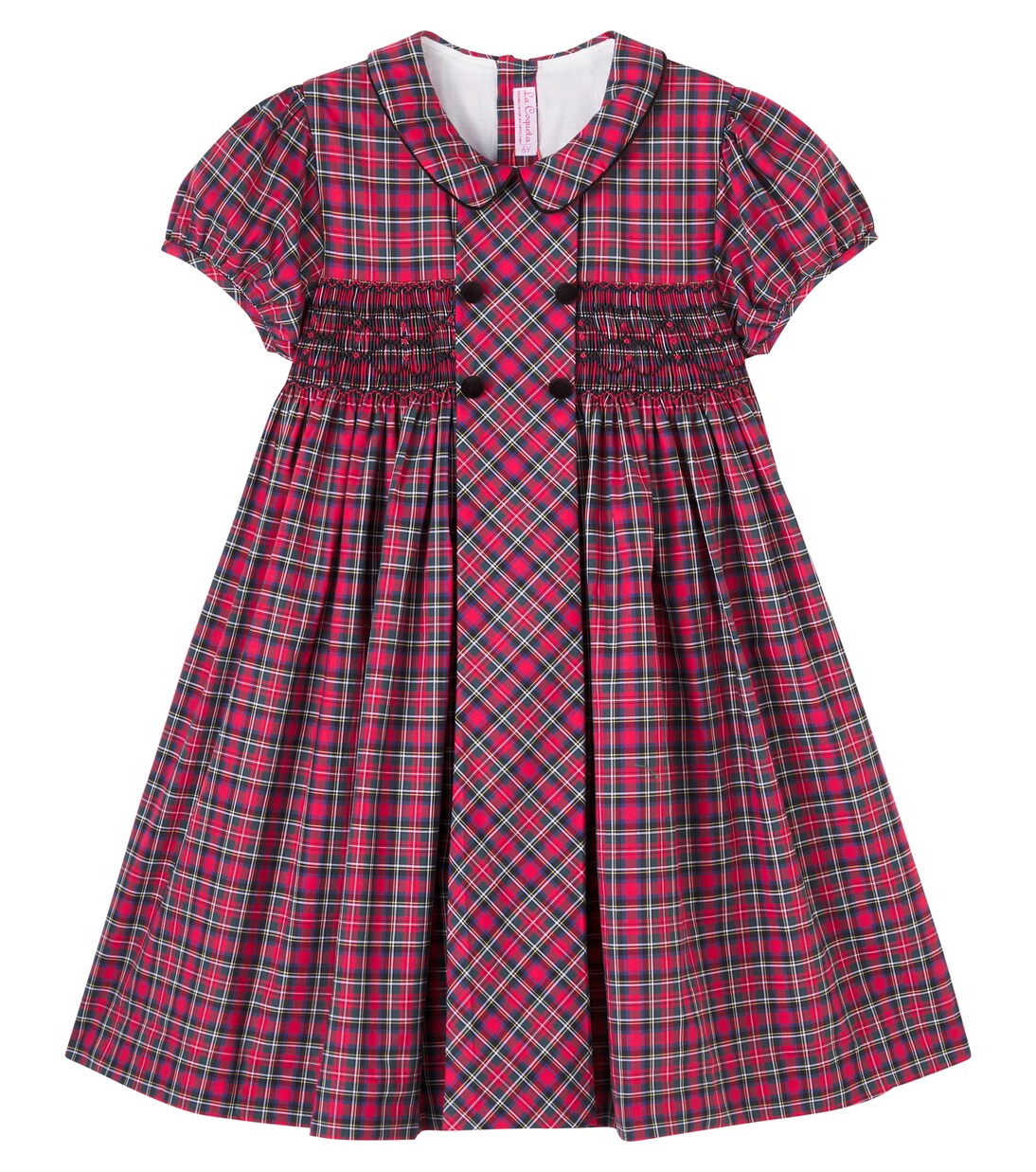 Arcadia plaid smocked cotton dress | La Coqueta