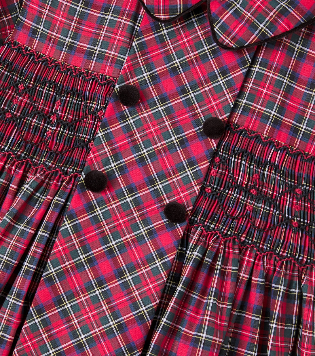 Arcadia plaid smocked cotton dress | La Coqueta