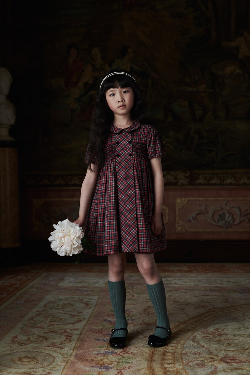 Arcadia plaid smocked cotton dress | La Coqueta