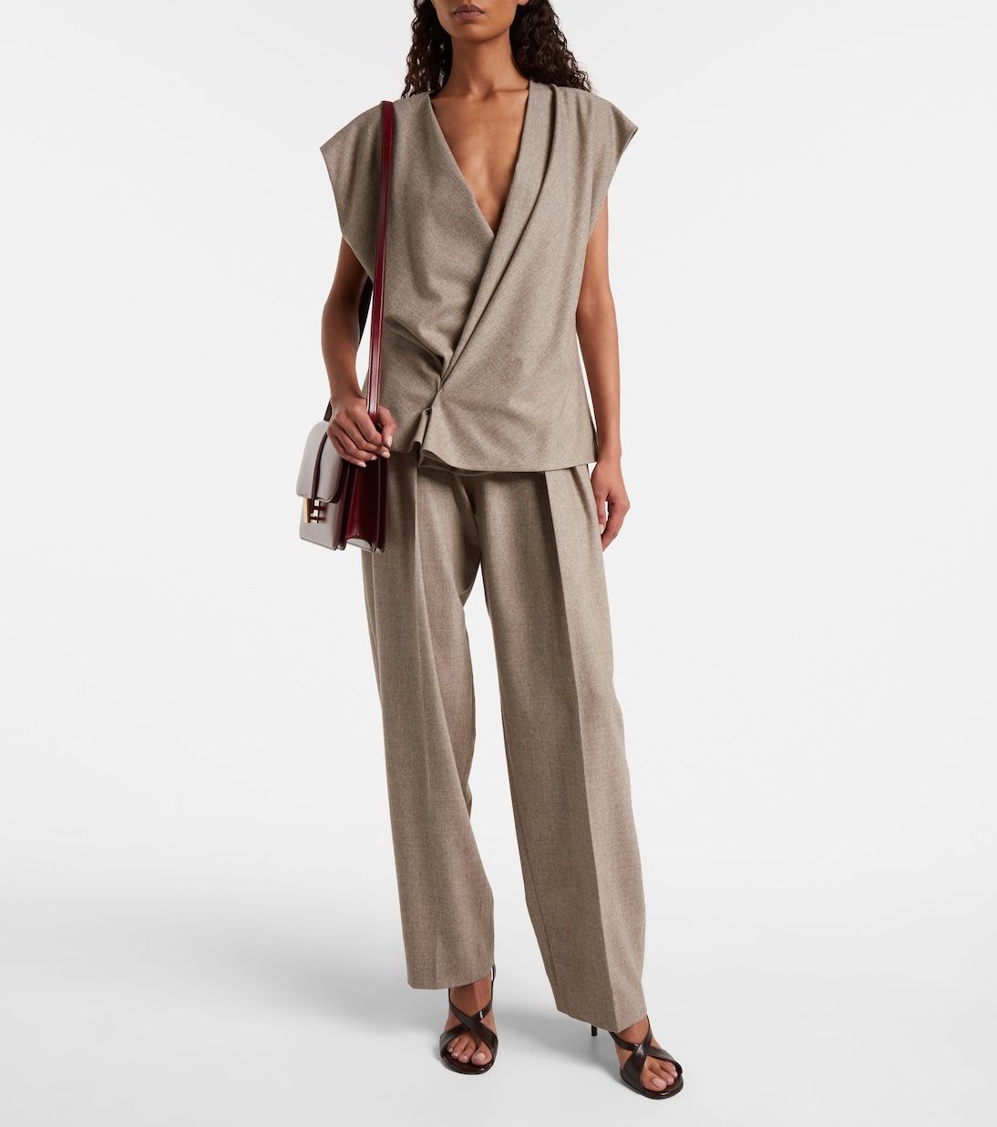 Sac à bandoulière Blake en cuir | Khaite