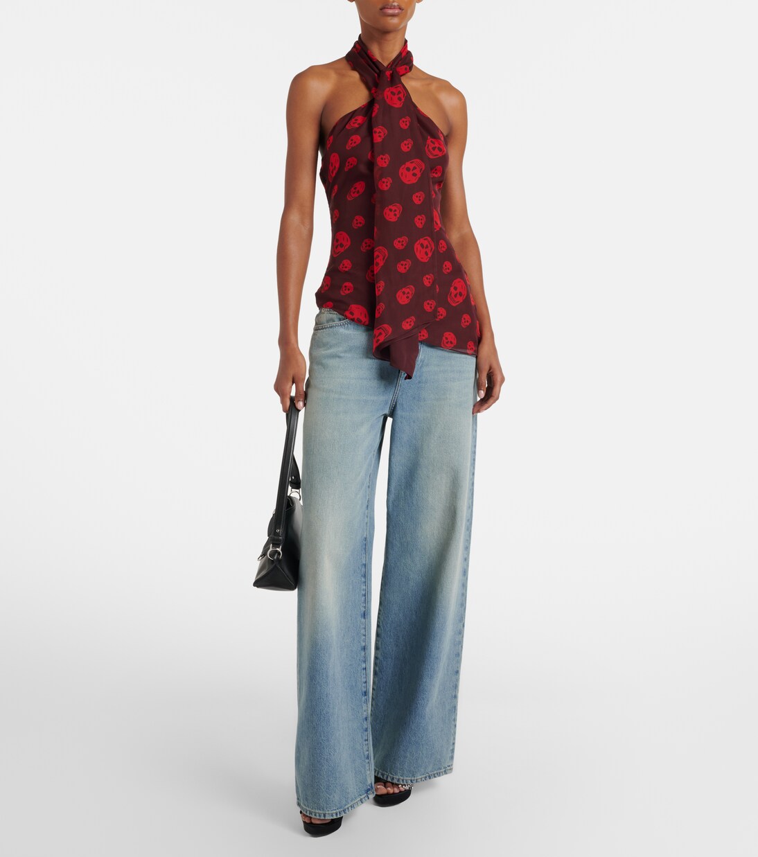 Top Skull en soie  | McQueen