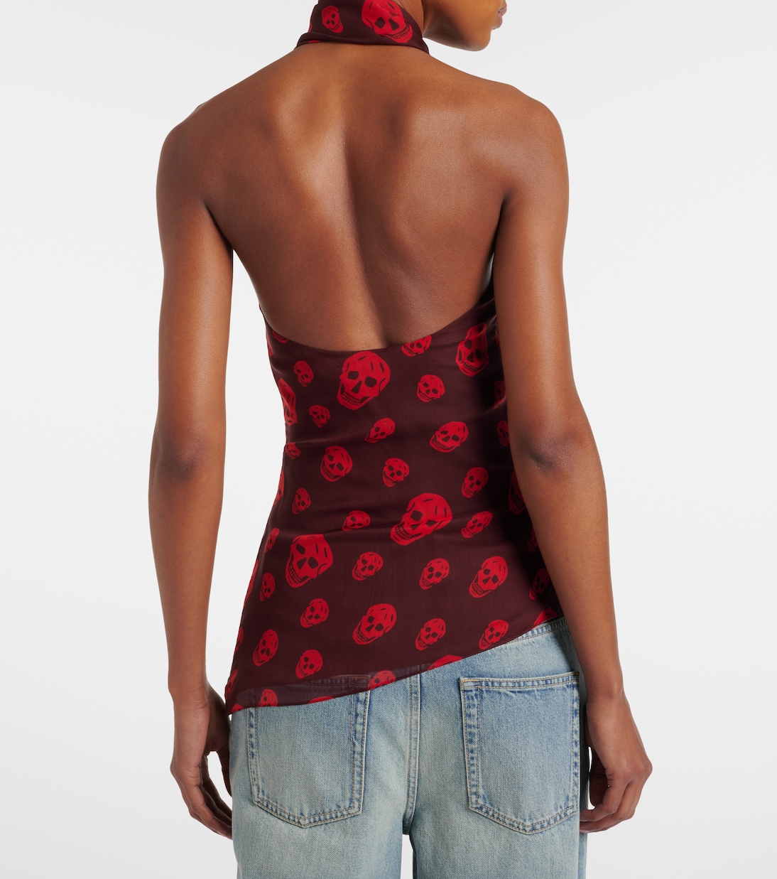 Top Skull en soie  | McQueen