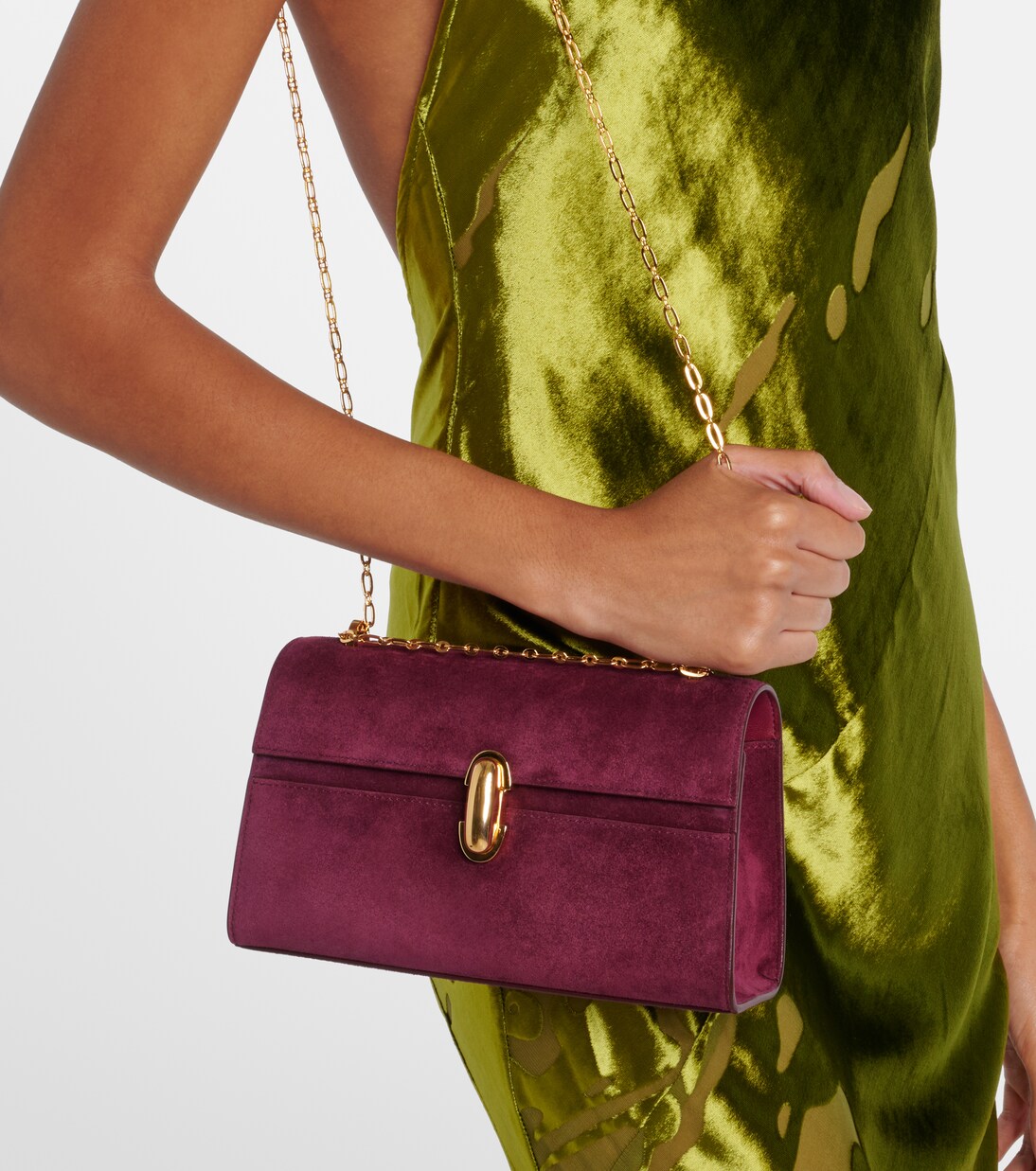 Symmetry suede crossbody bag | Savette