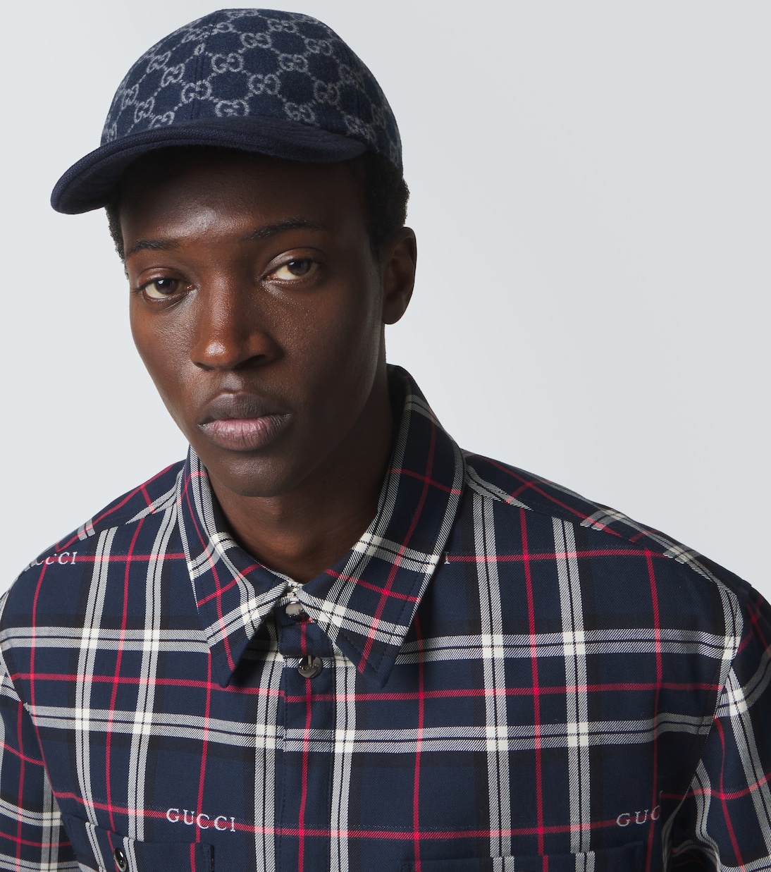 Baseballcap GG aus Woll-Jacquard | Gucci