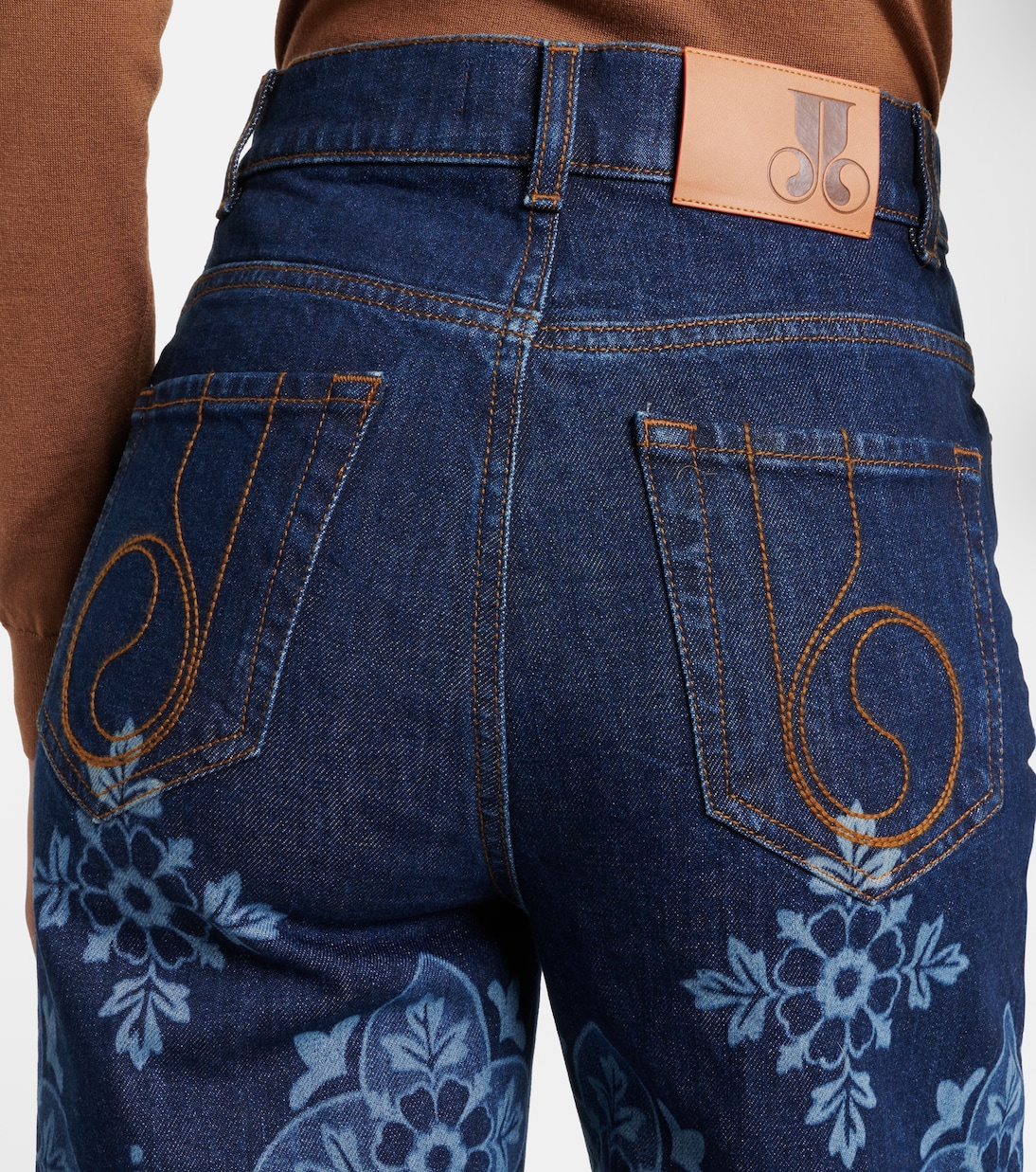 Bedruckte High-Rise Flared Jeans Partenope | La DoubleJ