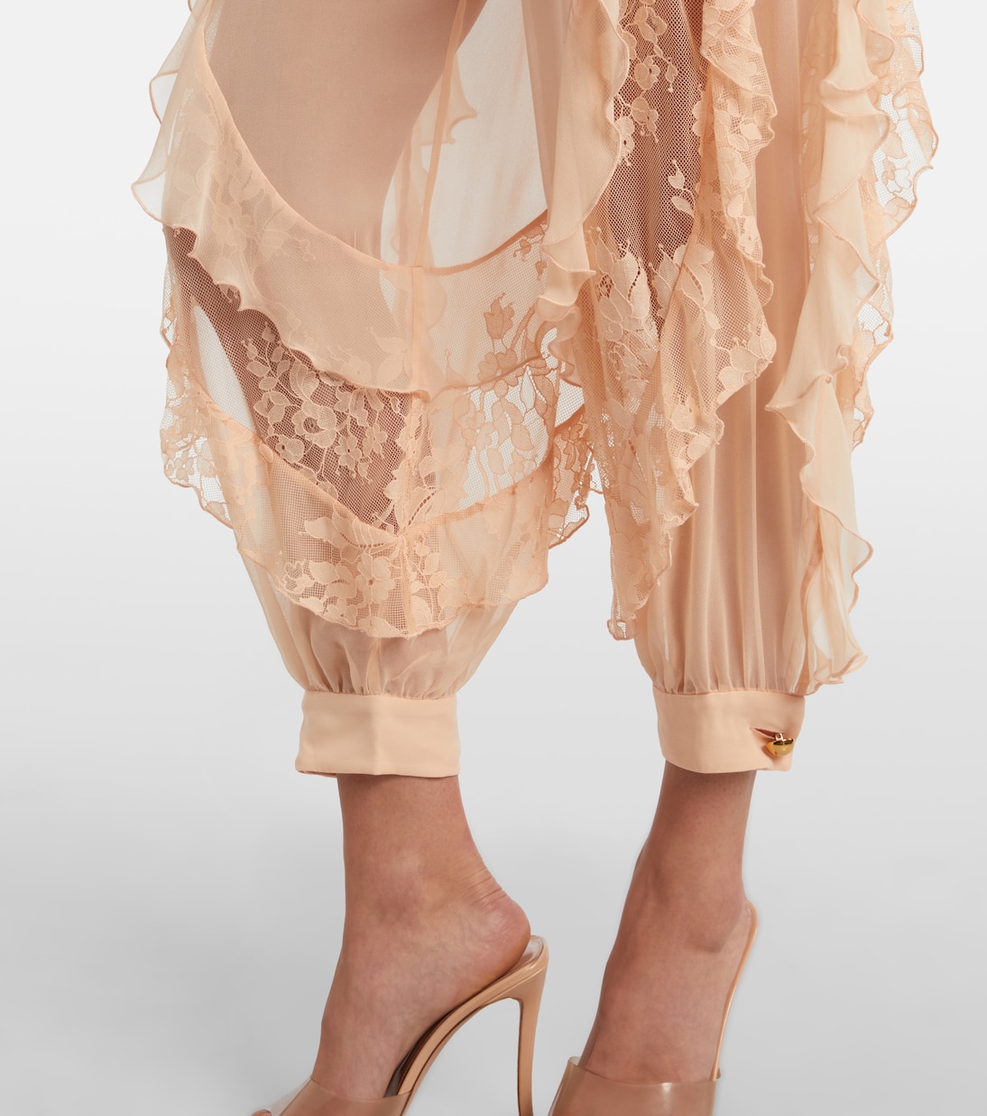 Rebellion Splice ruffled silk tapered pants | Zimmermann