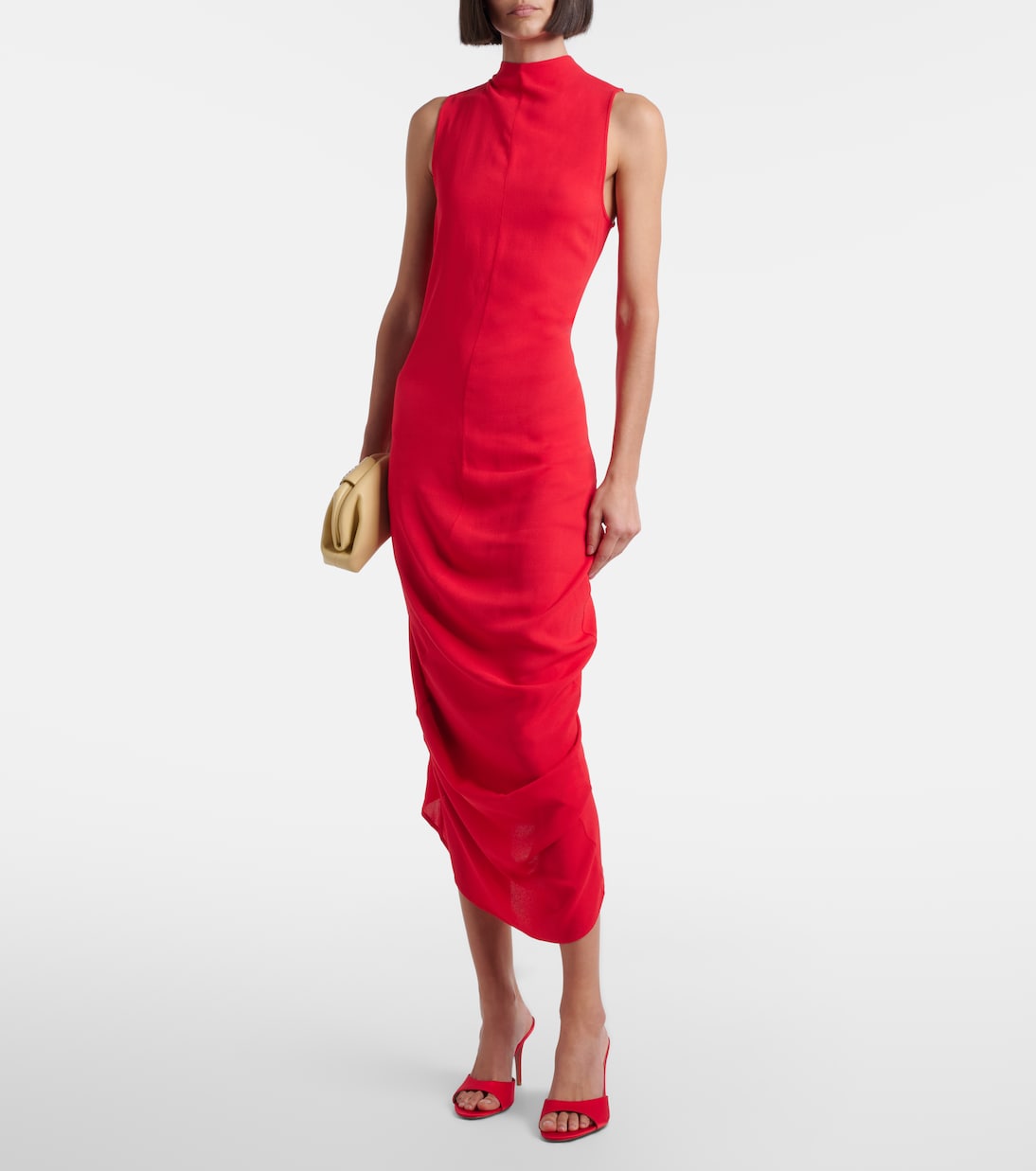 Pantoletten Elodie 90 aus Satin | Amina Muaddi