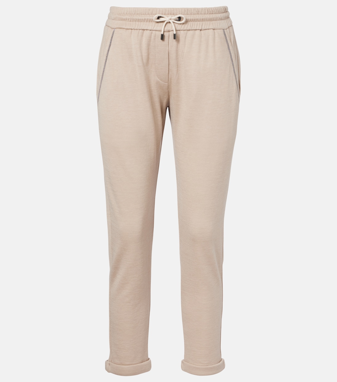 Pantaloni sportivi Monili in cotone e seta | Brunello Cucinelli