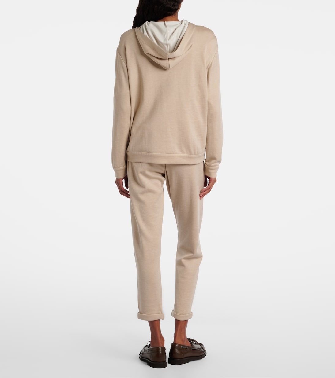 Pantaloni sportivi Monili in cotone e seta | Brunello Cucinelli