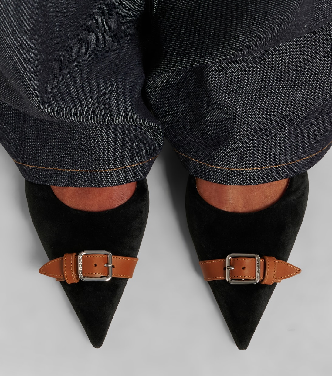 Escarpins slingbacks en velours | JW Anderson