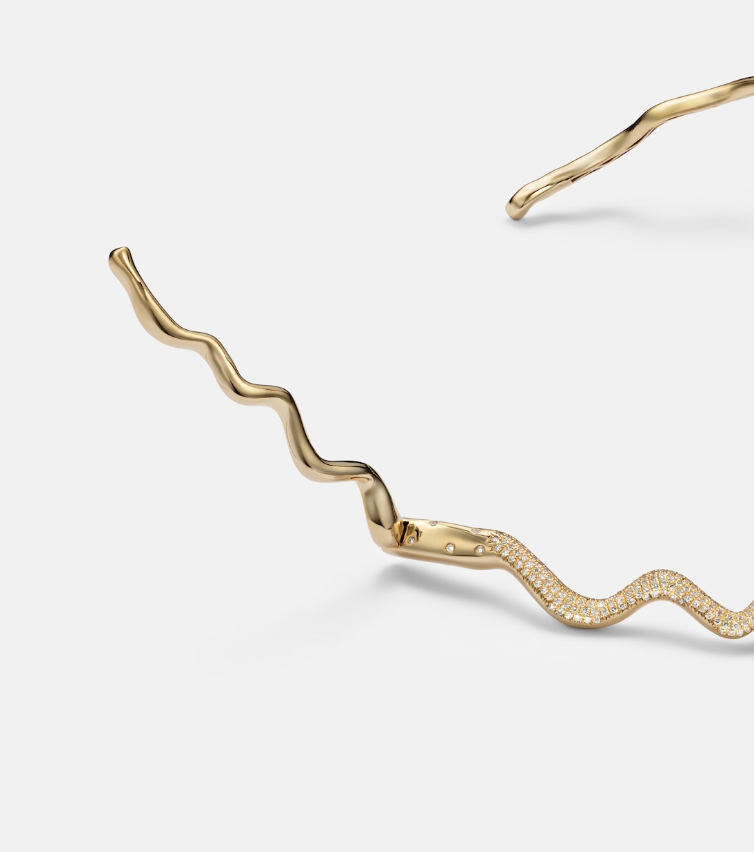 Collier Wave en or 18 ct (750/1000), émeraudes et diamants | Shay Jewelry