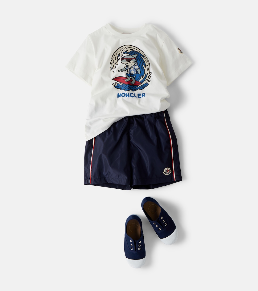 T-shirt en coton imprimé à logo | Moncler Enfant