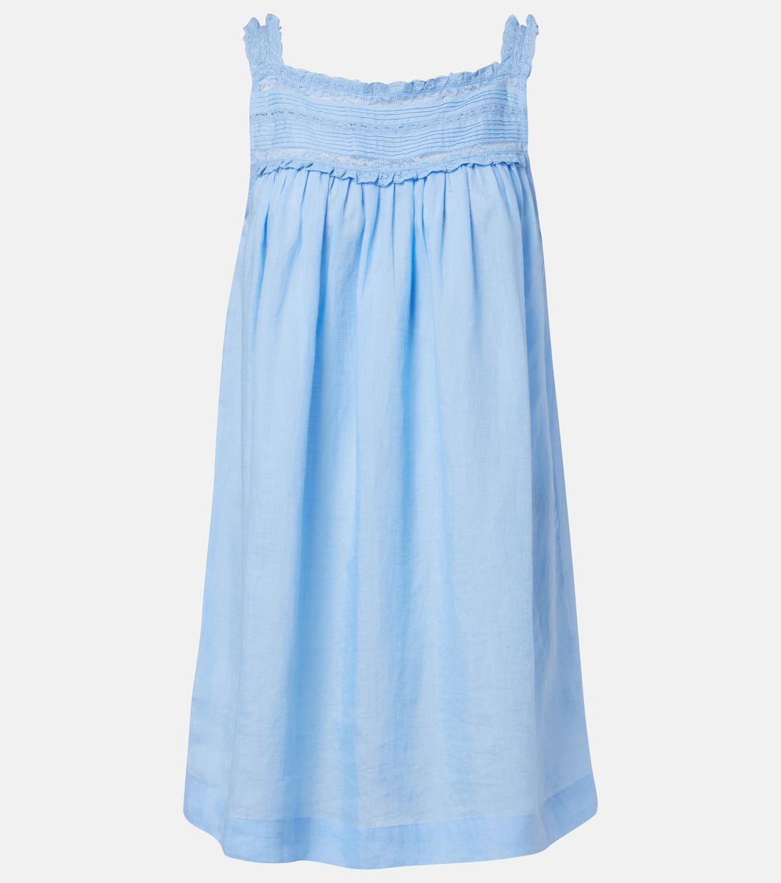 Bea lace-trimmed ramie minidress | Dôen