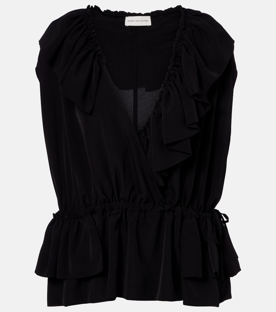 Ruffled jersey top | Dries Van Noten