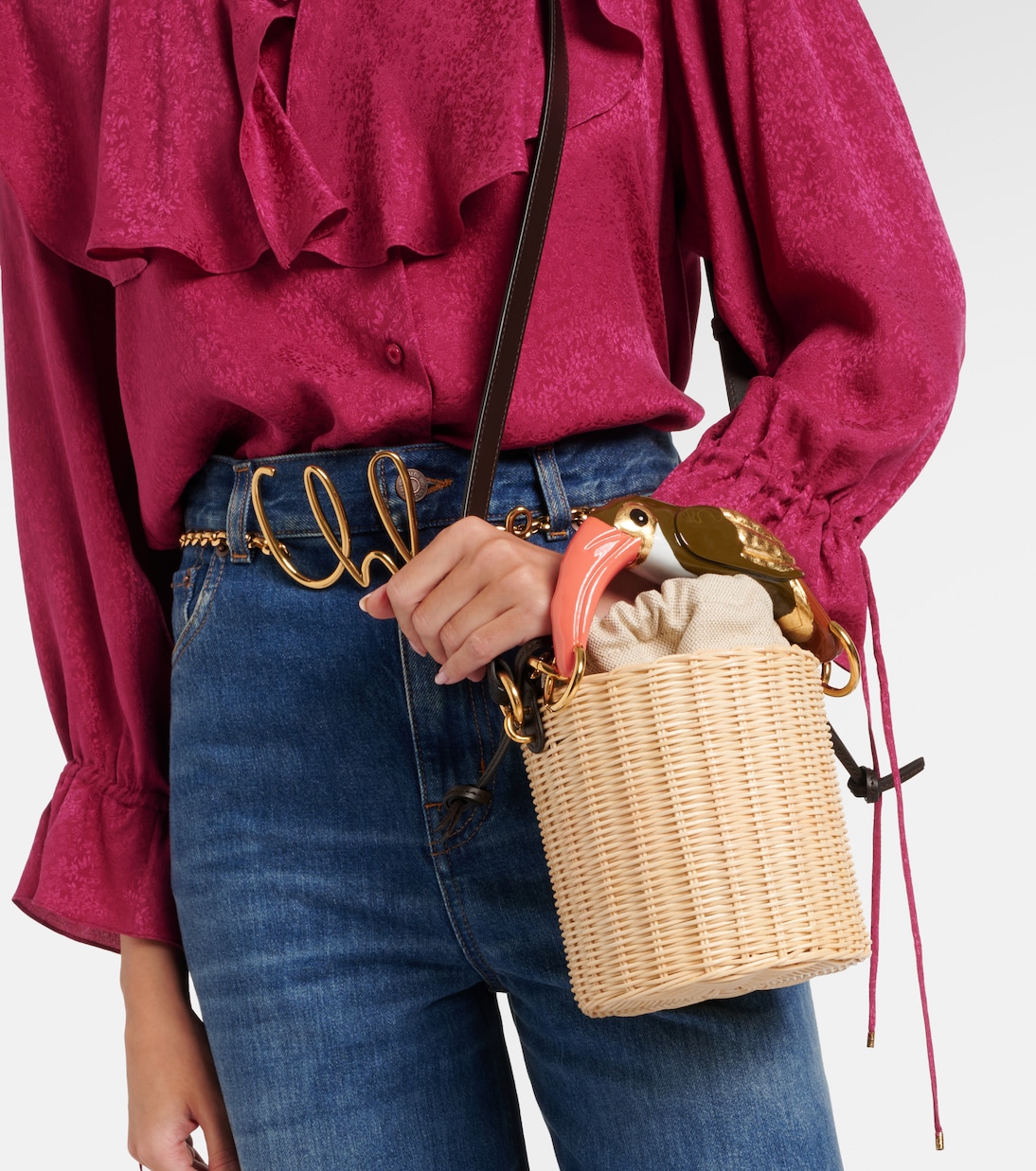Tropicus wicker bucket bag | Chloé