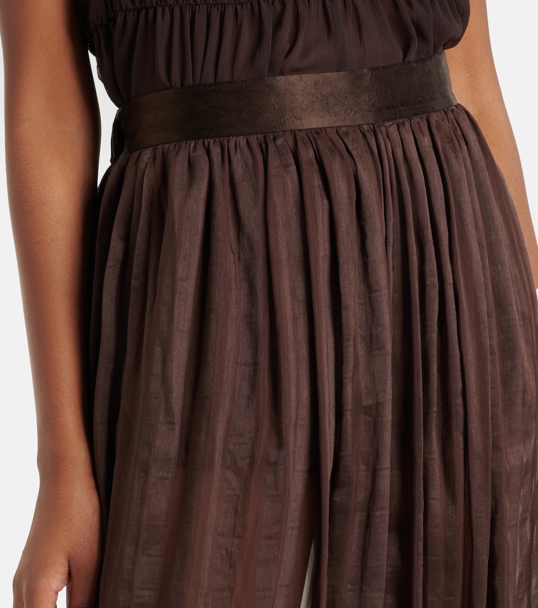 Striped silk-blend wide-leg pants | Xu Zhi