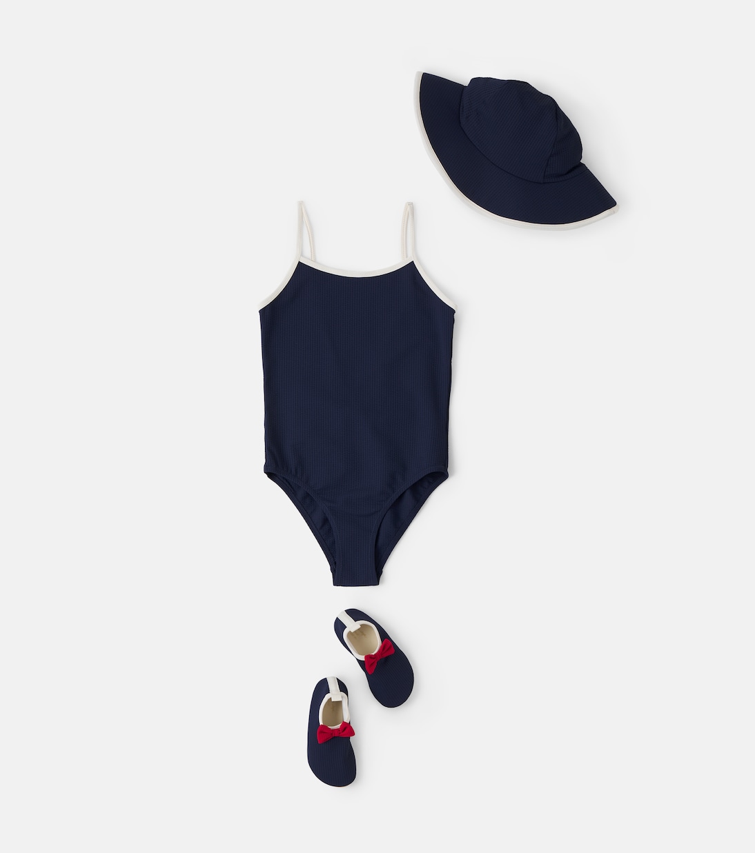 Maillot de bain Bowie en seersucker à nœud | Konges Sløjd