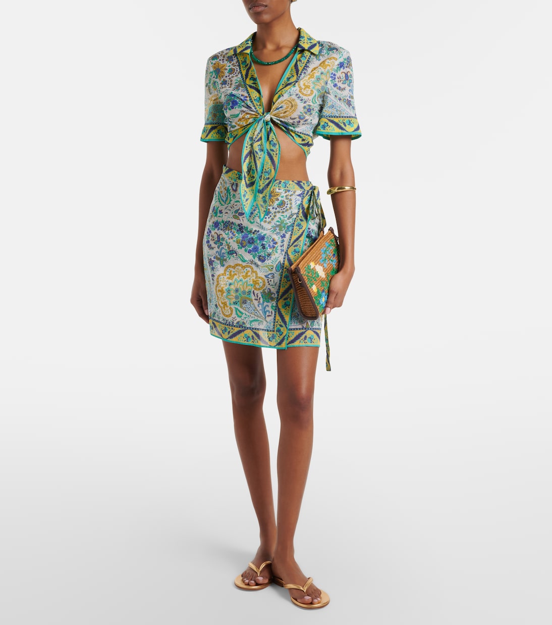 Floral cotton beach cover-up | Etro