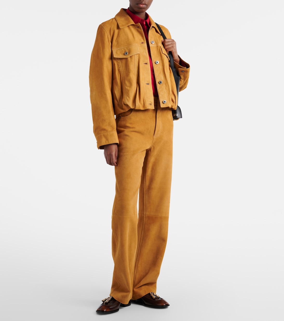 Pantalon droit en daim | Loewe