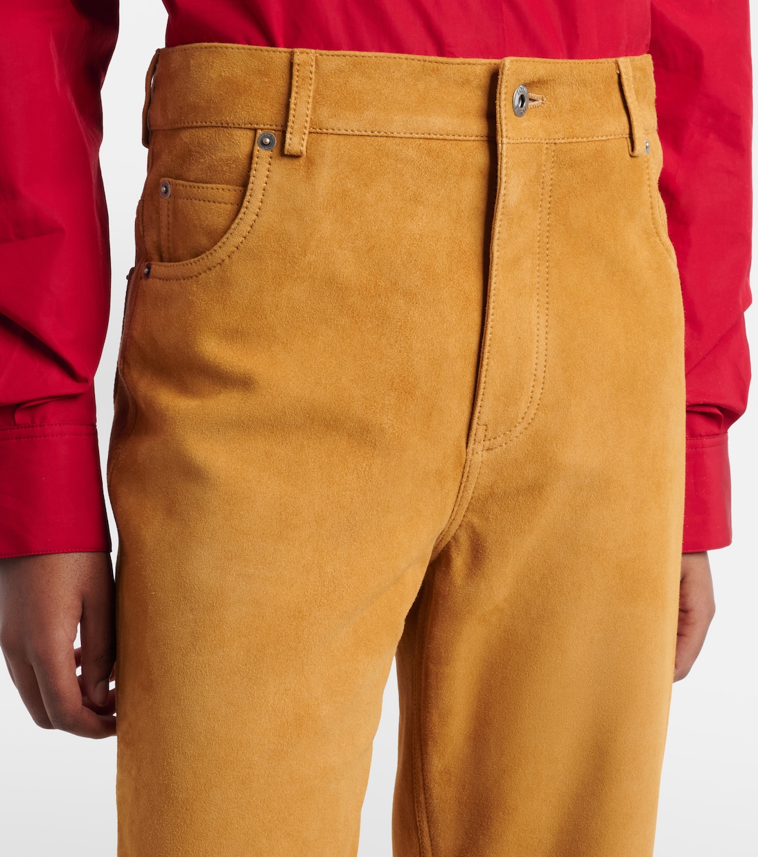 Pantalon droit en daim | Loewe