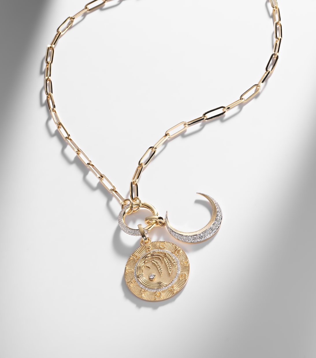 Collier Infinite Gratitude & Crescent en or 18 ct et diamant | FoundRae