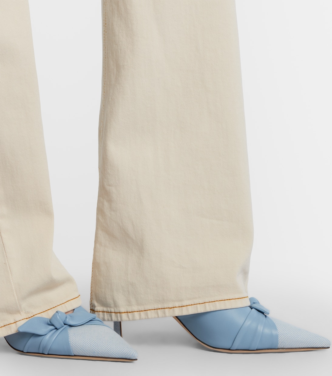 Mules Livi en toile et cuir à nœud | Jimmy Choo