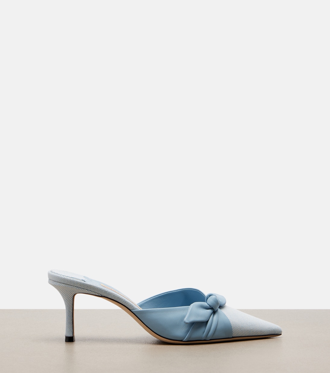 Mules Livi en toile et cuir à nœud | Jimmy Choo