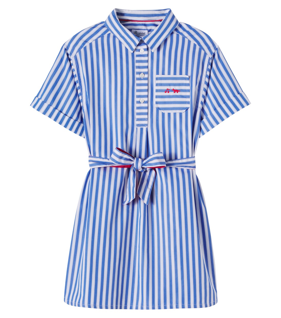 x Kitsuné Lissandra striped cotton shirt dress | Bonpoint