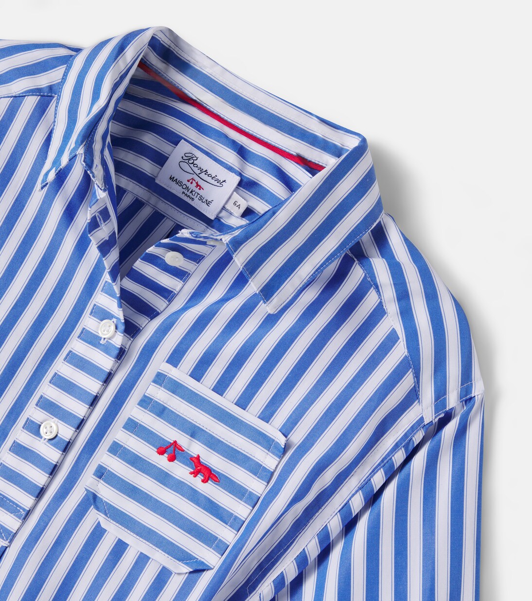 x Kitsuné Lissandra striped cotton shirt dress | Bonpoint