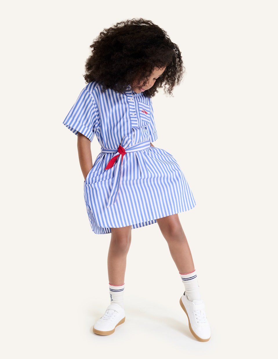 x Kitsuné Lissandra striped cotton shirt dress | Bonpoint