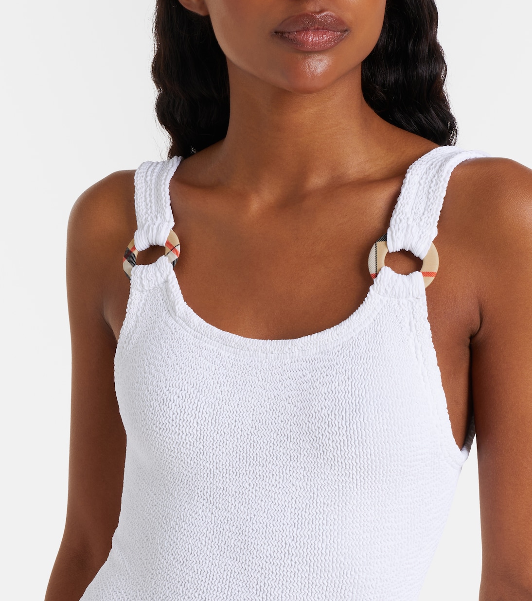 x Hunza G Domino Burberry Check swimsuit | Burberry