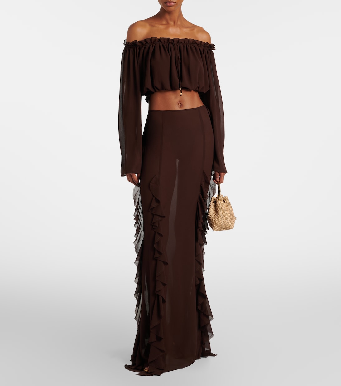 Ora ruffled maxi skirt | Bananhot