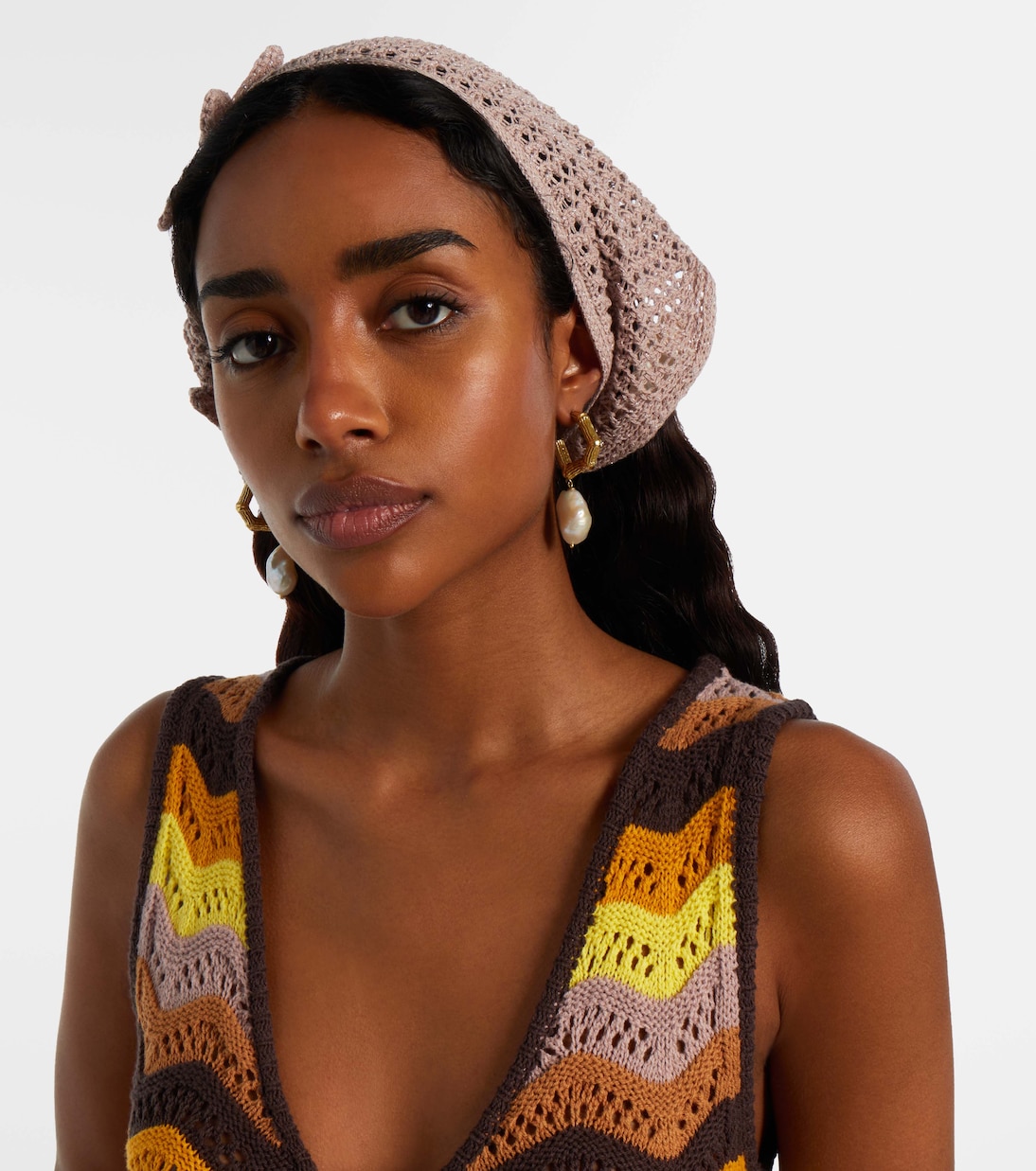 Foulard en crochet à appliqués | Bananhot