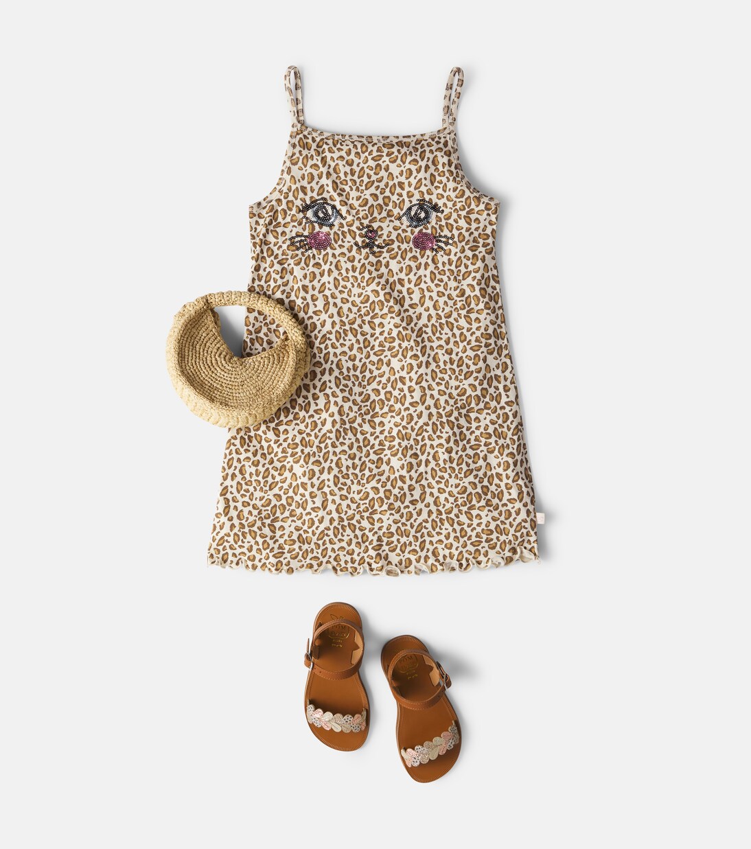 Famo leopard-print sequined cotton dress | Konges Sløjd
