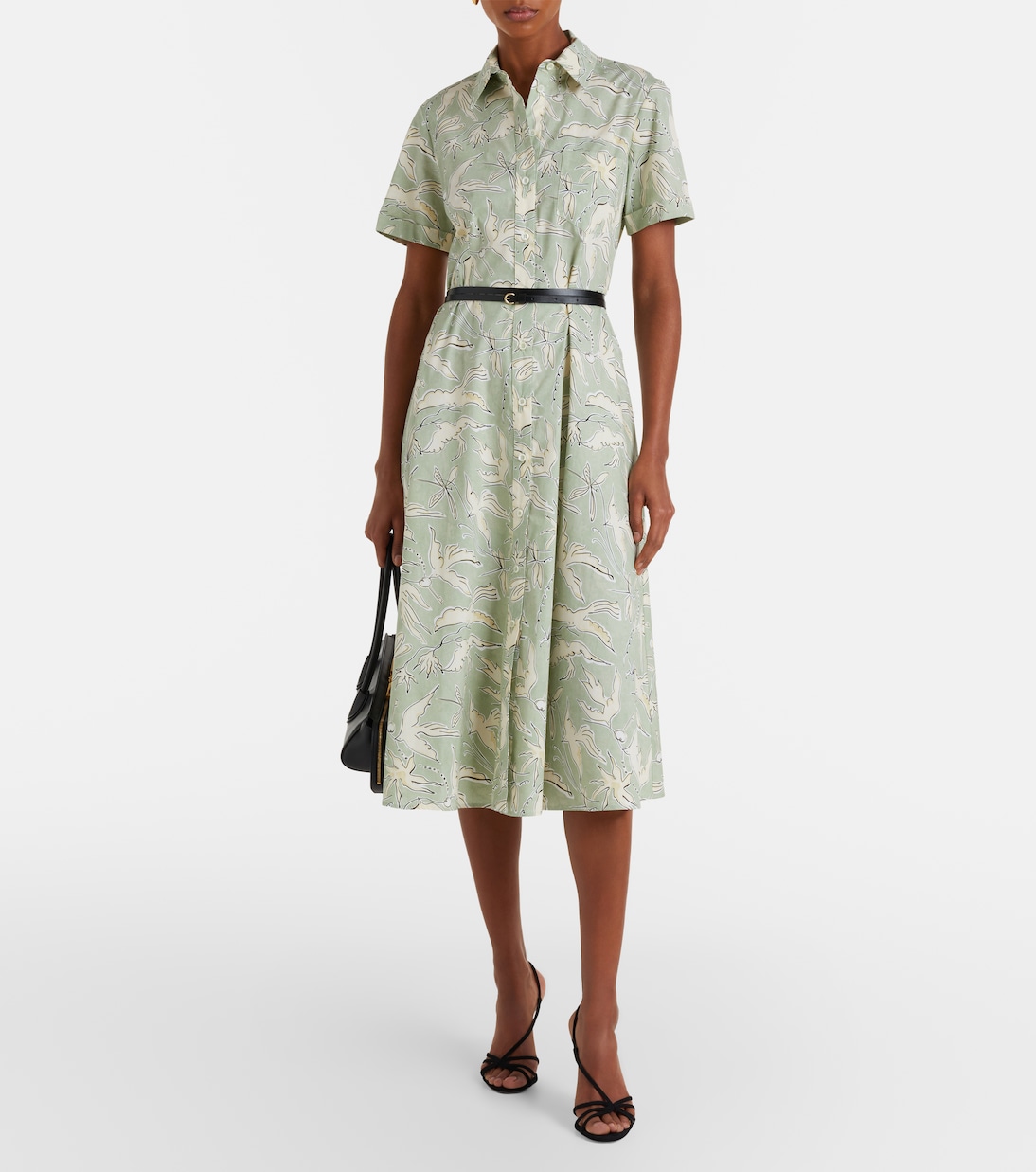 Robe chemise Kiera en coton mélangé imprimée | Altuzarra