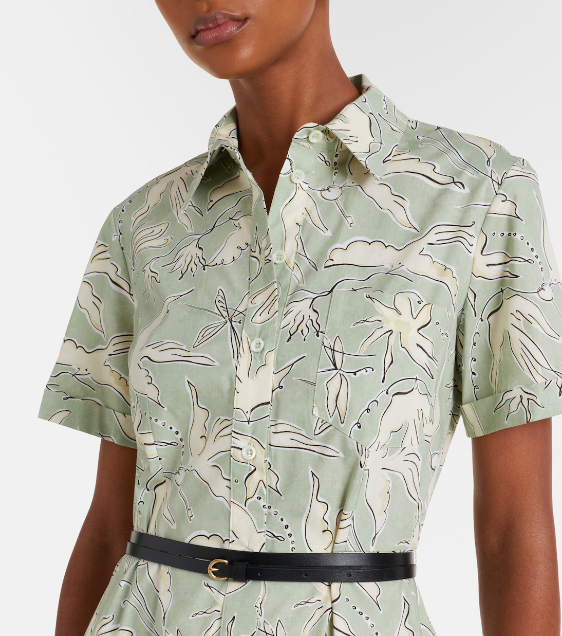 Robe chemise Kiera en coton mélangé imprimée | Altuzarra