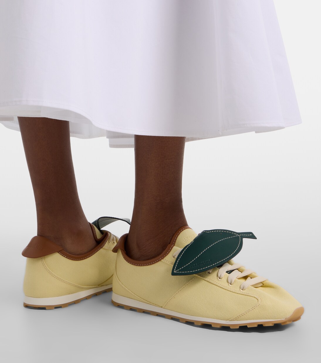 Tennis leather-trimmed canvas sneakers | Jacquemus
