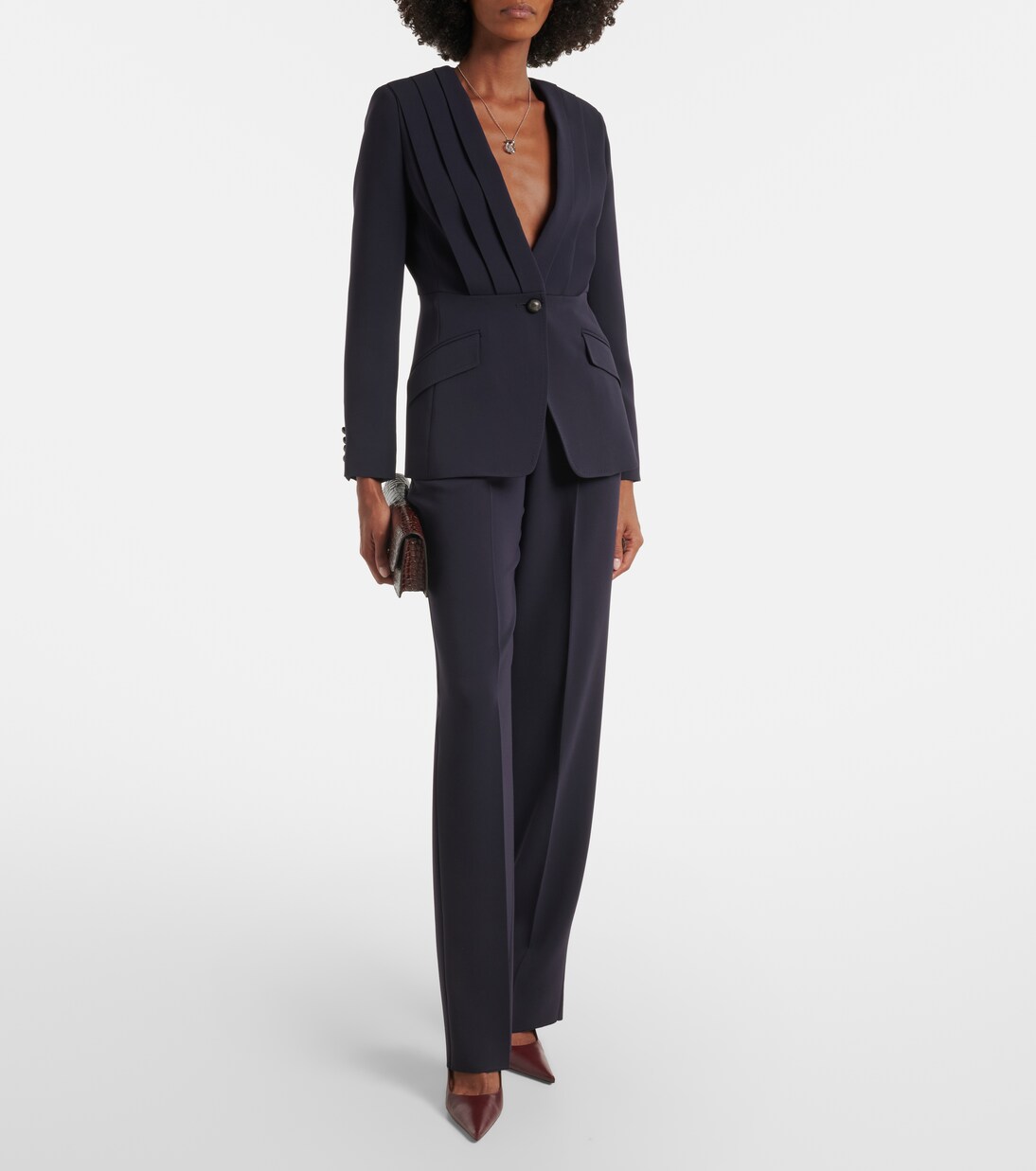 Pleated cady straight pants | Max Mara