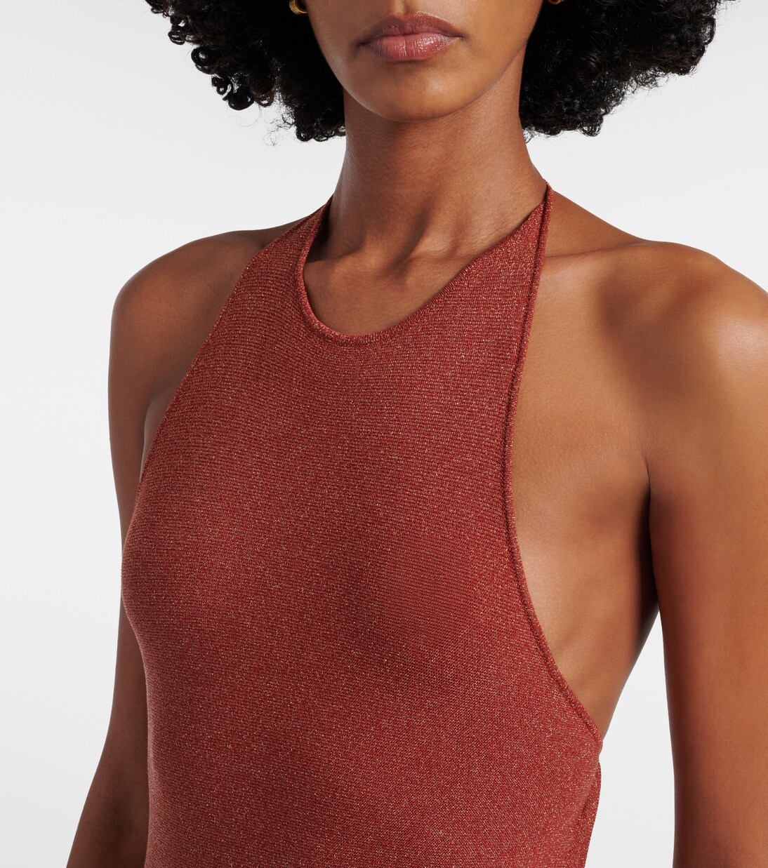 Plissé halterneck cotton-blend maxi dress | Faithfull